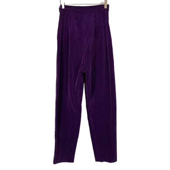 Vintage 80s High waist Velvet Pants Size S/M - Picture 2 of 7